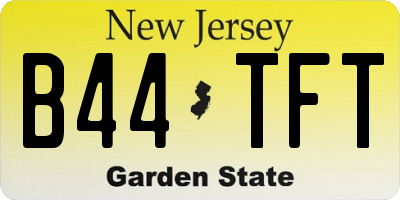 NJ license plate B44TFT
