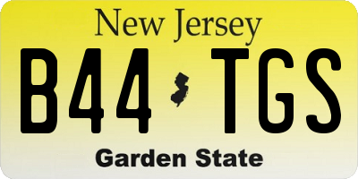NJ license plate B44TGS