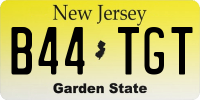 NJ license plate B44TGT