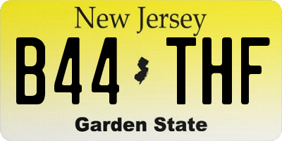 NJ license plate B44THF
