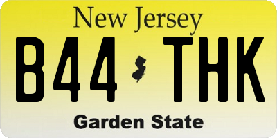 NJ license plate B44THK