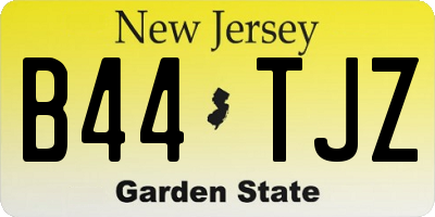 NJ license plate B44TJZ