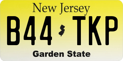 NJ license plate B44TKP