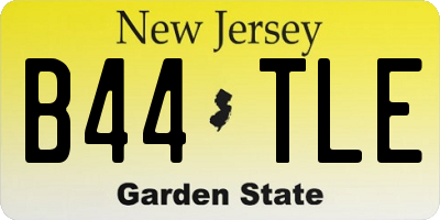 NJ license plate B44TLE
