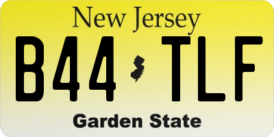 NJ license plate B44TLF