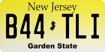 NJ license plate B44TLI