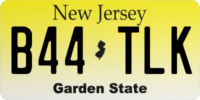NJ license plate B44TLK