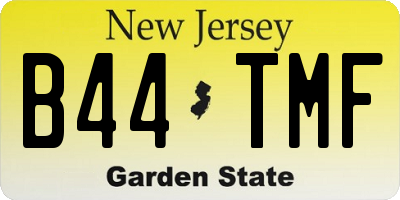 NJ license plate B44TMF
