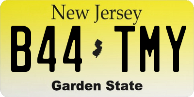 NJ license plate B44TMY