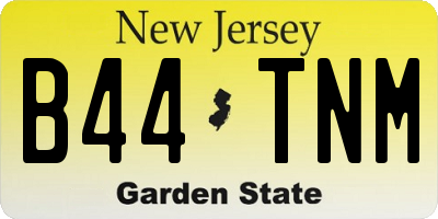 NJ license plate B44TNM