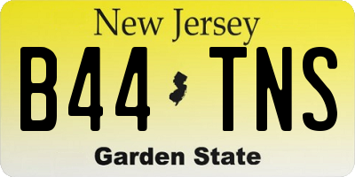 NJ license plate B44TNS