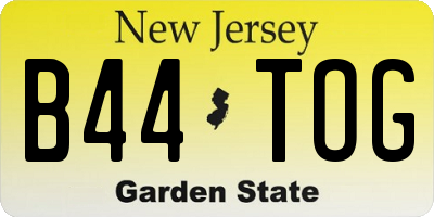 NJ license plate B44TOG