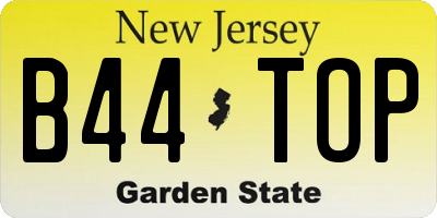 NJ license plate B44TOP