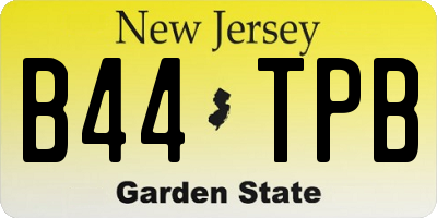 NJ license plate B44TPB