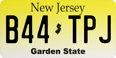 NJ license plate B44TPJ