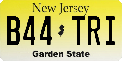 NJ license plate B44TRI