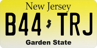 NJ license plate B44TRJ