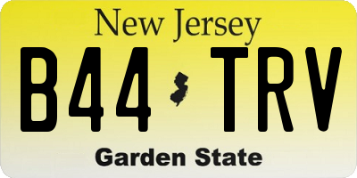 NJ license plate B44TRV