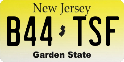 NJ license plate B44TSF