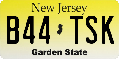 NJ license plate B44TSK