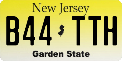 NJ license plate B44TTH