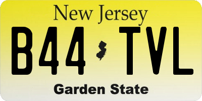 NJ license plate B44TVL