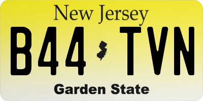 NJ license plate B44TVN