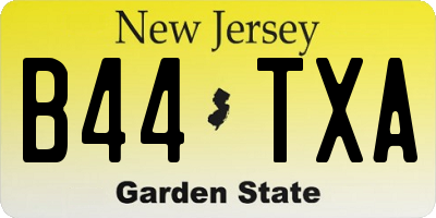 NJ license plate B44TXA