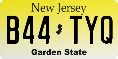 NJ license plate B44TYQ