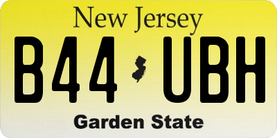 NJ license plate B44UBH