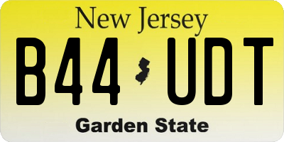 NJ license plate B44UDT