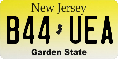 NJ license plate B44UEA