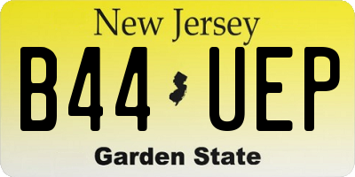 NJ license plate B44UEP