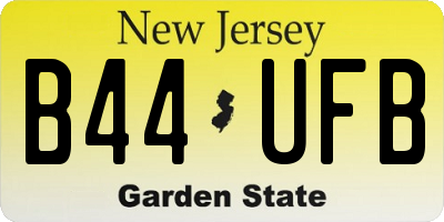 NJ license plate B44UFB