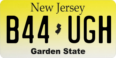 NJ license plate B44UGH