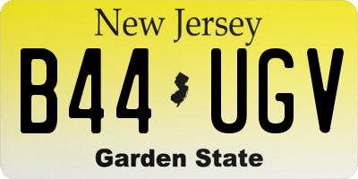 NJ license plate B44UGV