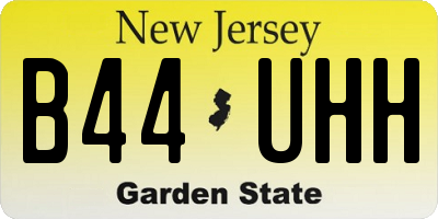 NJ license plate B44UHH