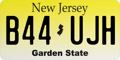 NJ license plate B44UJH