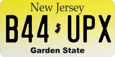 NJ license plate B44UPX