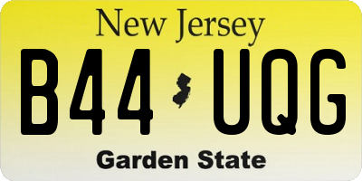 NJ license plate B44UQG