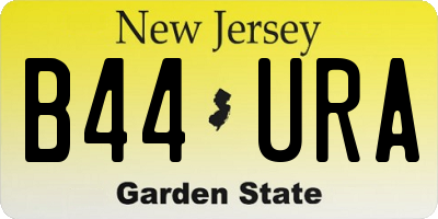 NJ license plate B44URA