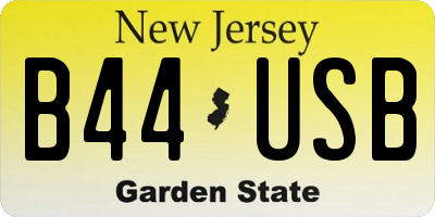 NJ license plate B44USB