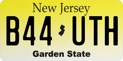 NJ license plate B44UTH