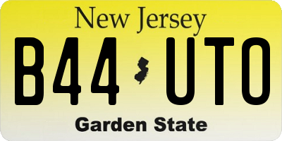 NJ license plate B44UTO