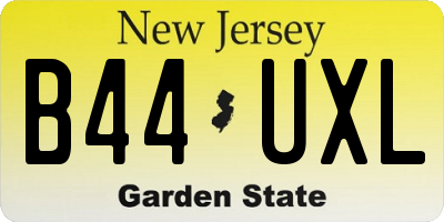 NJ license plate B44UXL