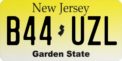 NJ license plate B44UZL