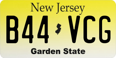 NJ license plate B44VCG