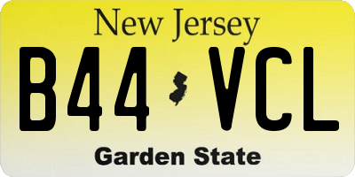 NJ license plate B44VCL