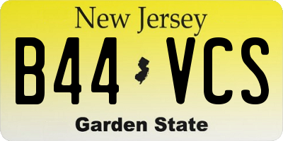 NJ license plate B44VCS