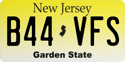 NJ license plate B44VFS